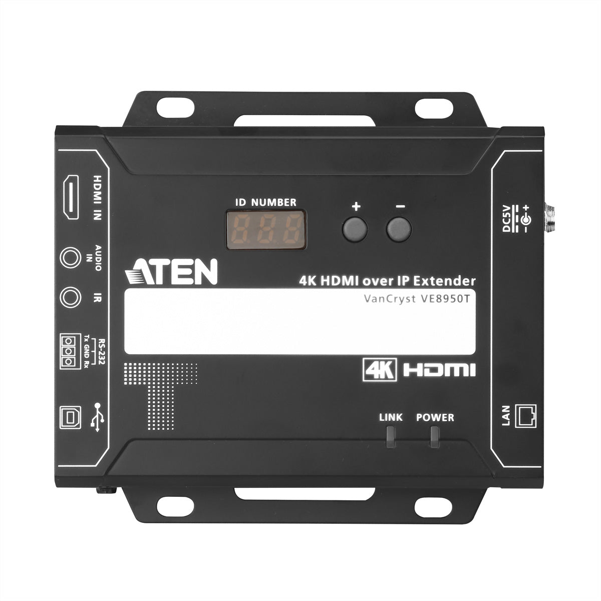 ATEN VE8950T – HDMI über IP Sender, 1× HDMI Eingang, 1× RJ‑45 Ausgang, 4K, 100 m, Skalierer, RS‑232, USB‑B 2.0, HDCP
