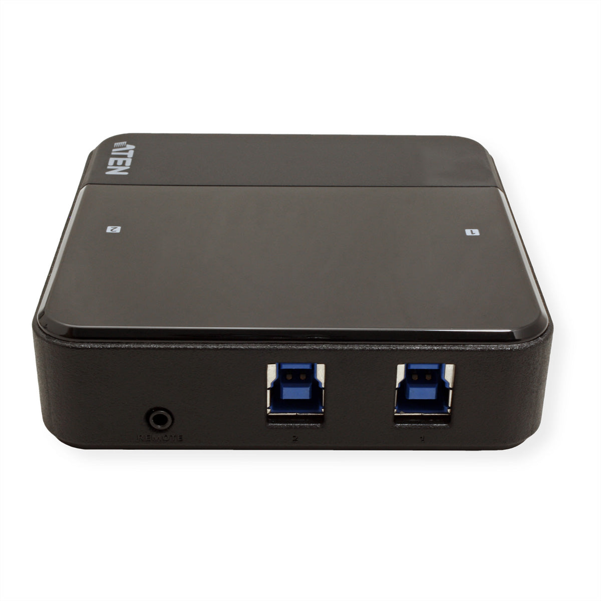ATEN USB-Switch – 2x USB-B auf 4x USB-A – USB 3.2 Gen 1 (5 Gbit/s) – Schwarz – für Laptops mit USB-C