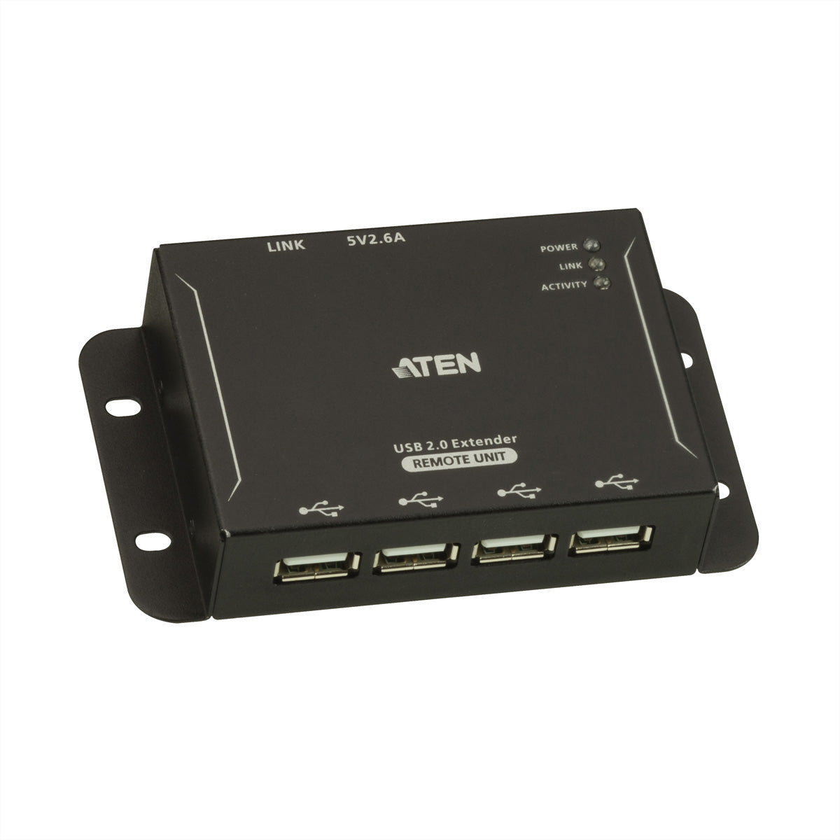 ATEN UCE3250 USB-Verlängerung USB-A zu USB-A – 4× USB 2.0 (480 Mbit/s), bis 50 m, Netzteil – Schwarz