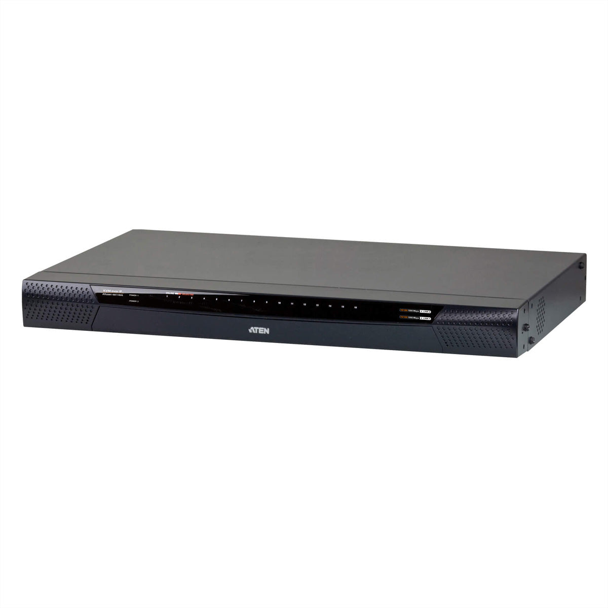 ATEN KN1116VA – KVM over IP Switch – 16 Ports, 2 GbE, Virtual Media, Audio, 1U, Schwarz