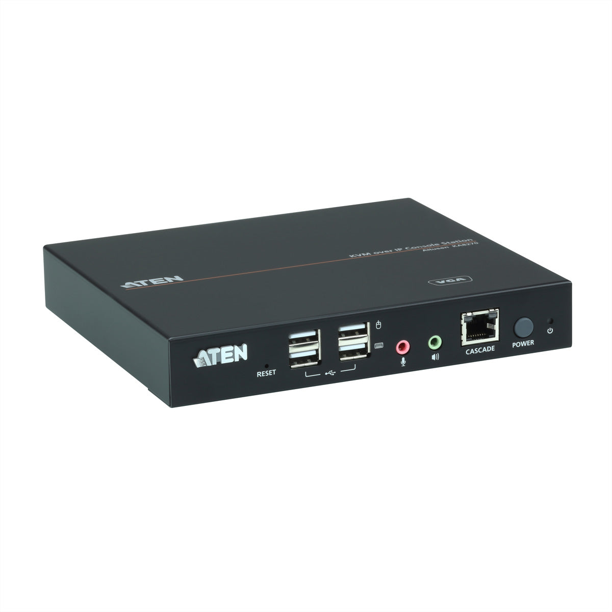 ATEN KA8270 Geräte-Dock – VGA, 2× USB-A, 3,5 mm Audio, für KVM over IP Switches (KN1132V, KN2116VA, KN4116VA)