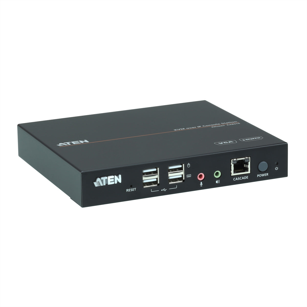 ATEN KA8278 – KVM-Konsole über IP, 1× HDMI, 1× VGA, 2× USB-A, 1920 × 1200@60 Hz, Virtual Media