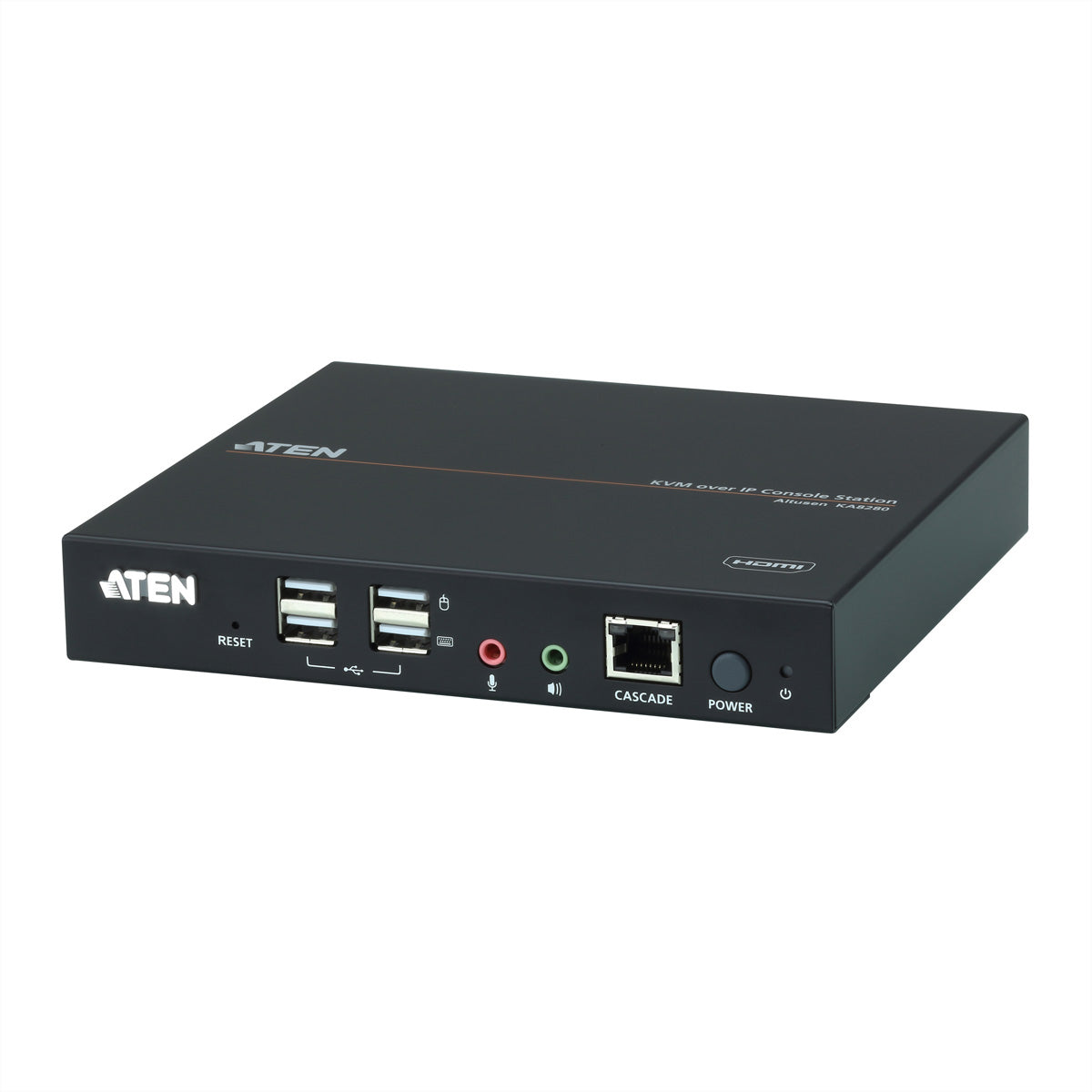 ATEN KA8280 – KVM-Konsolenstation über IP – für KN1132V, KN2116VA, KN4116VA und andere – 0U, 19" Rack, Schwarz