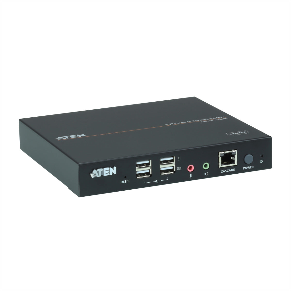 ATEN KA8280 – KVM-Konsolenstation über IP – für KN1132V, KN2116VA, KN4116VA und andere – 0U, 19" Rack, Schwarz