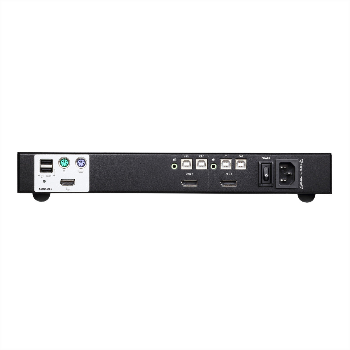 ATEN CS1182DP KVM-Switch – 2× DP, 1× HDMI, 4× USB-B, 2× USB-A, 3,5 mm Audio, für Windows