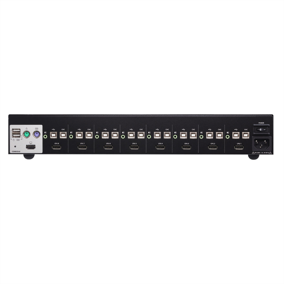 ATEN CS1188DP KVM-Switch – USB-A, 8× DP, 1× HDMI, 3,5 mm Audio