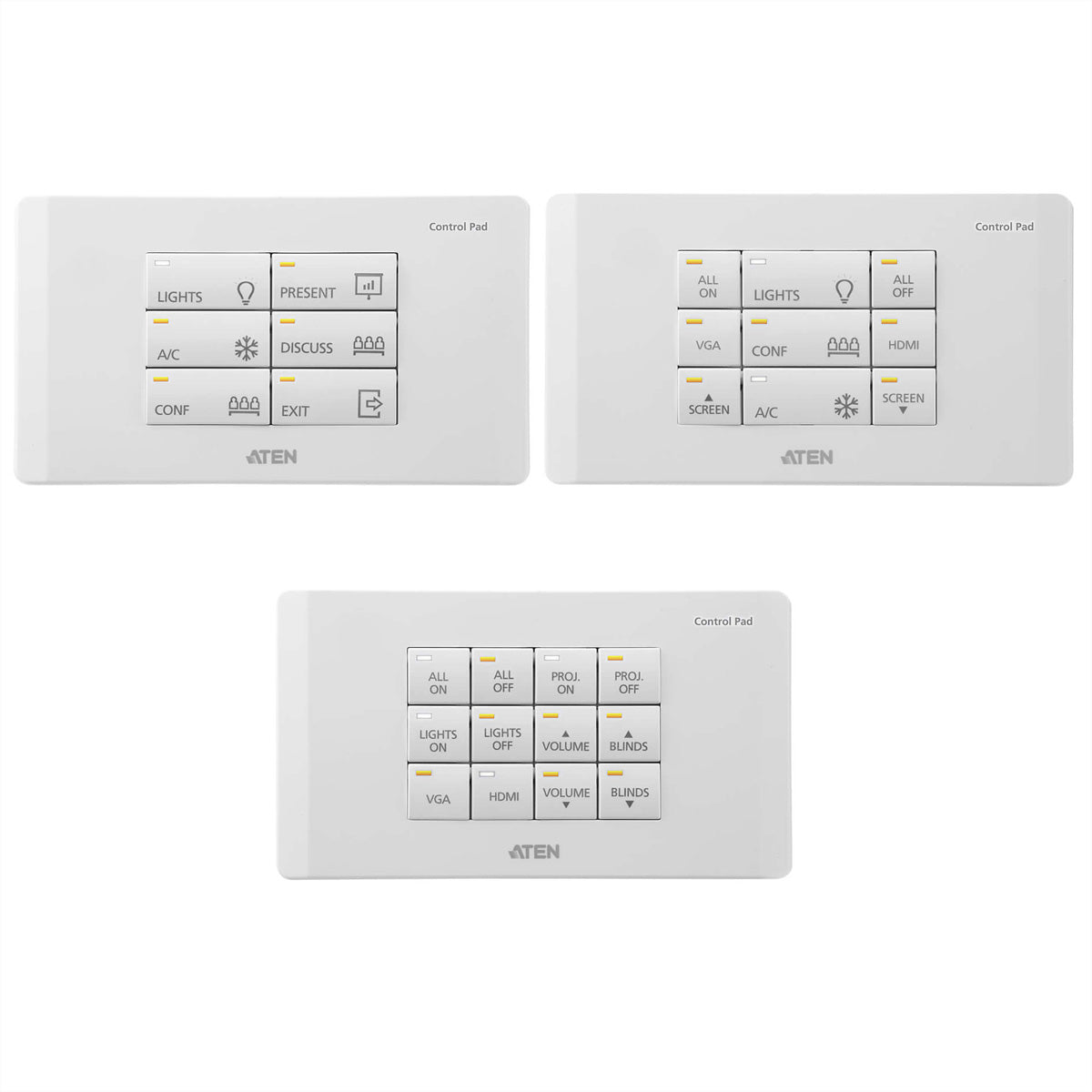 ATEN VK0200 Bedienfeld (12 Tasten) – Controller-Set – Ethernet, für KNX IP, ONVIF, PJLink