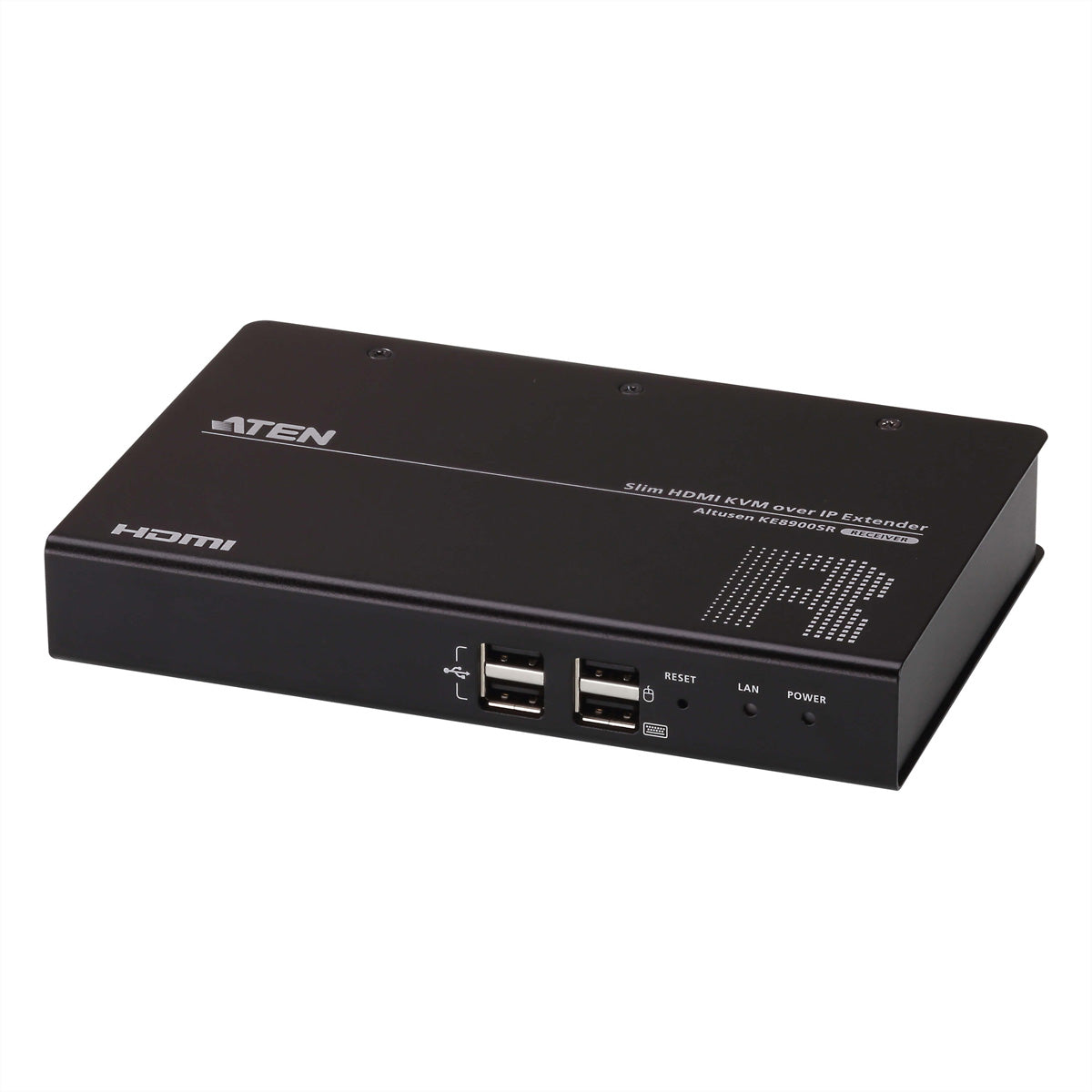 ATEN KE8900SR – KVM over IP Empfänger, 1× HDMI Out, 4× USB‑A, 1920×1200@60 Hz, RS‑232, HDCP 1.4
