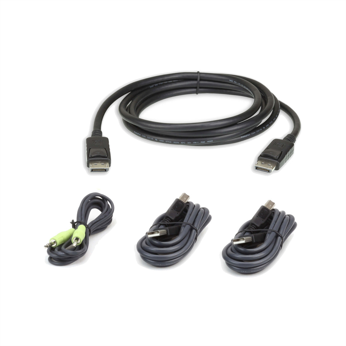 ATEN 3 m DisplayPort KVM-Kabel-Set, USB, 3,5 mm, männlich
