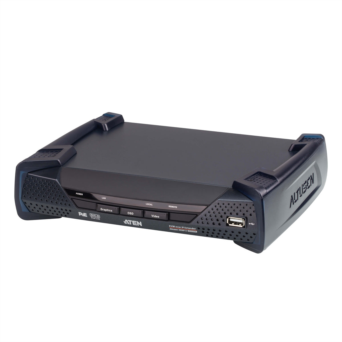ATEN KE6912R – KVM over IP Empfänger, 1× DVI-D, USB-A, 2560×2048@50 Hz, 10 km, PoE