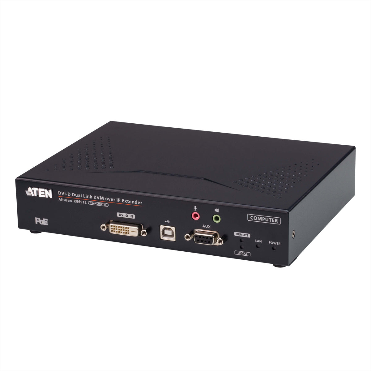 ATEN KE6912T – KVM Sender, über IP, DVI-D Dual Link, 2K@50 Hz, 10 km, PoE, RS-232