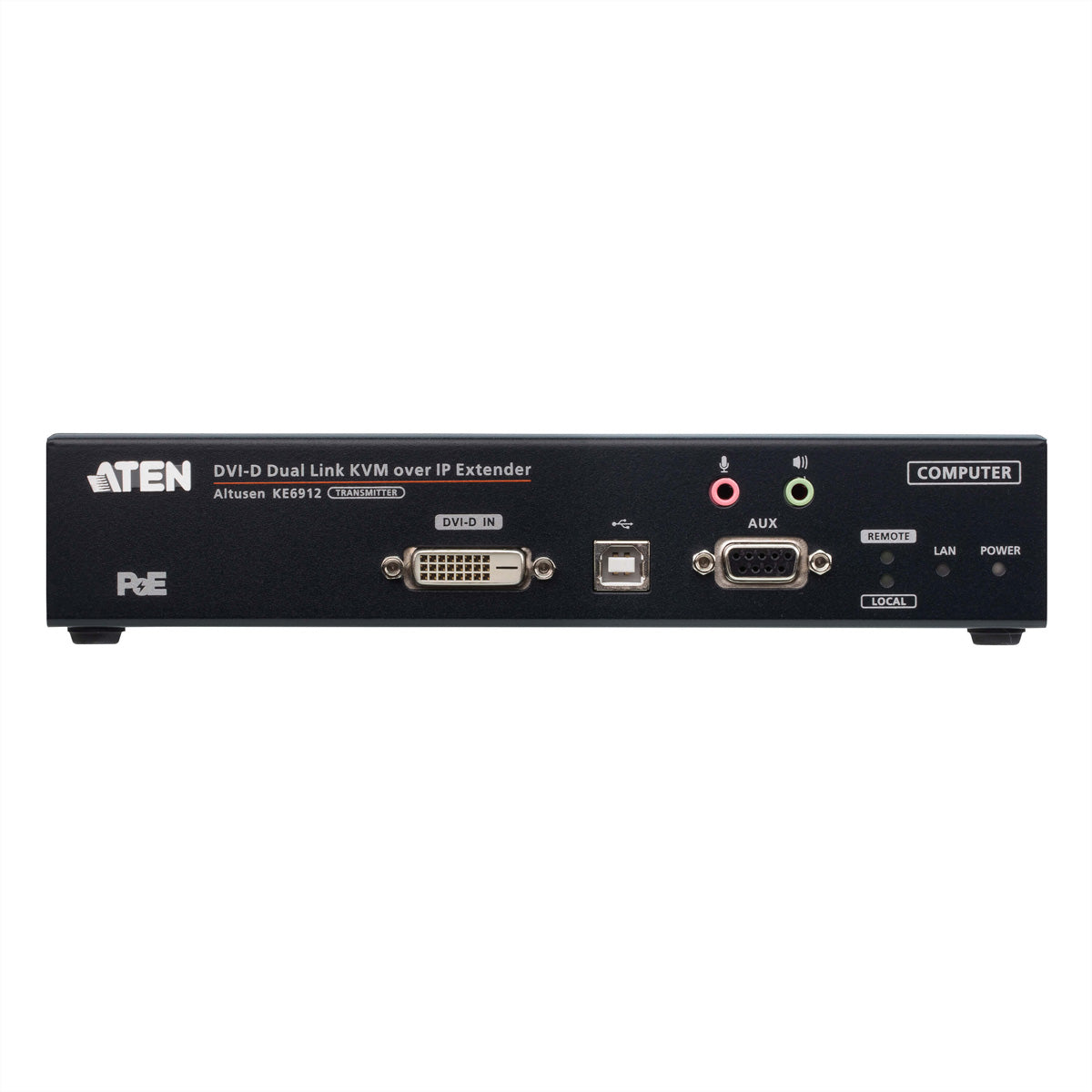 ATEN KE6912T – KVM Sender, über IP, DVI-D Dual Link, 2K@50 Hz, 10 km, PoE, RS-232