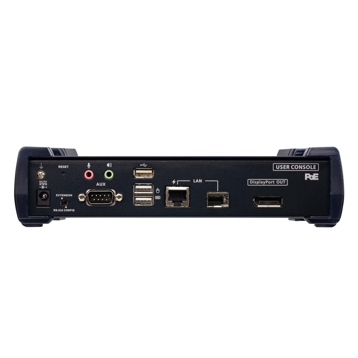 ATEN KE9952R – KVM-Extender (Empfänger, DisplayPort) – 4K (3840×2160 bei 30 Hz), PoE, rackfähig, schwarz