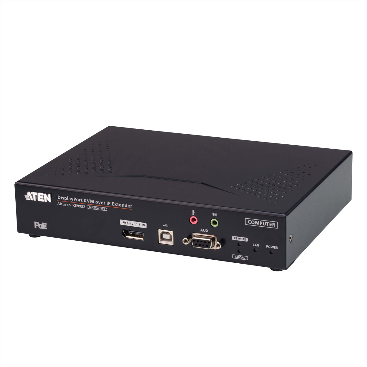 ATEN KE9952T KVM-over-IP Extender (Sender) DisplayPort – 4K (3840 × 2160) @ 30 Hz, PoE, 1× DP, 1× RJ-45