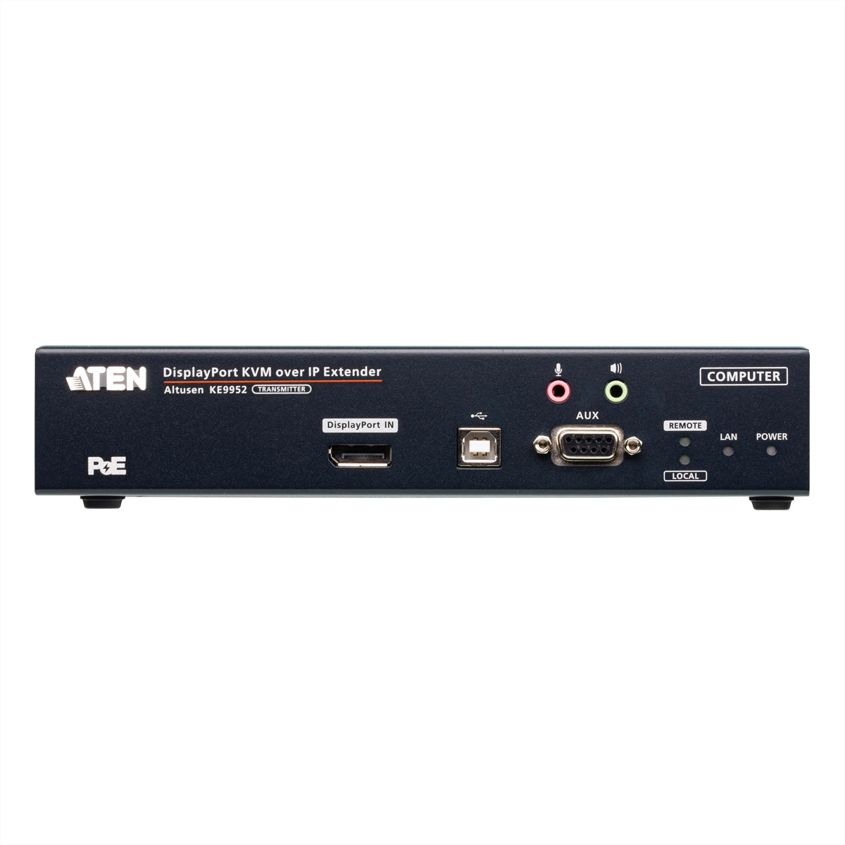 ATEN KE9952T KVM-over-IP Extender (Sender) DisplayPort – 4K (3840 × 2160) @ 30 Hz, PoE, 1× DP, 1× RJ-45
