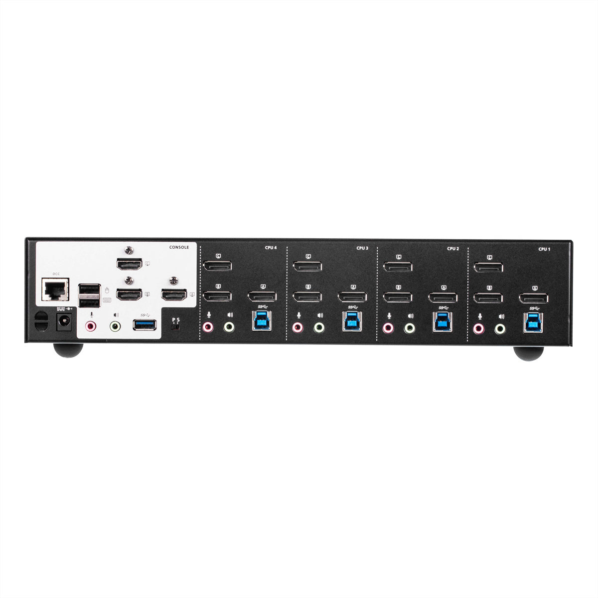 ATEN CS1964 – 4-Port DP KVM-Switch, Dreifach-Display – 4K/60 Hz, USB 3.0-Hub, Audio