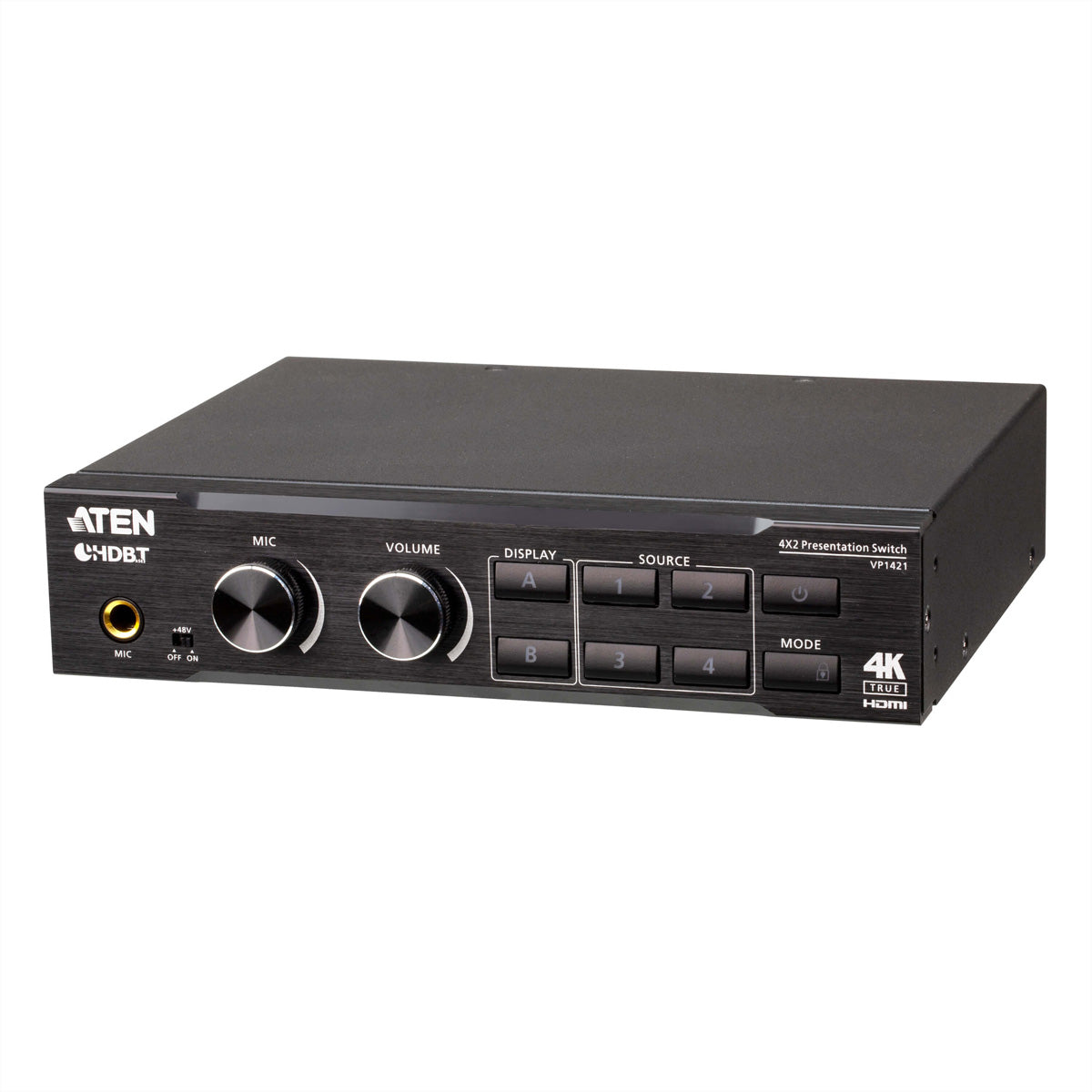 ATEN VP1421 – 4×2 HDMI-Matrix, 4K60, HDMI 2.0, RS-232/Ethernet/IR-Fernbedienung