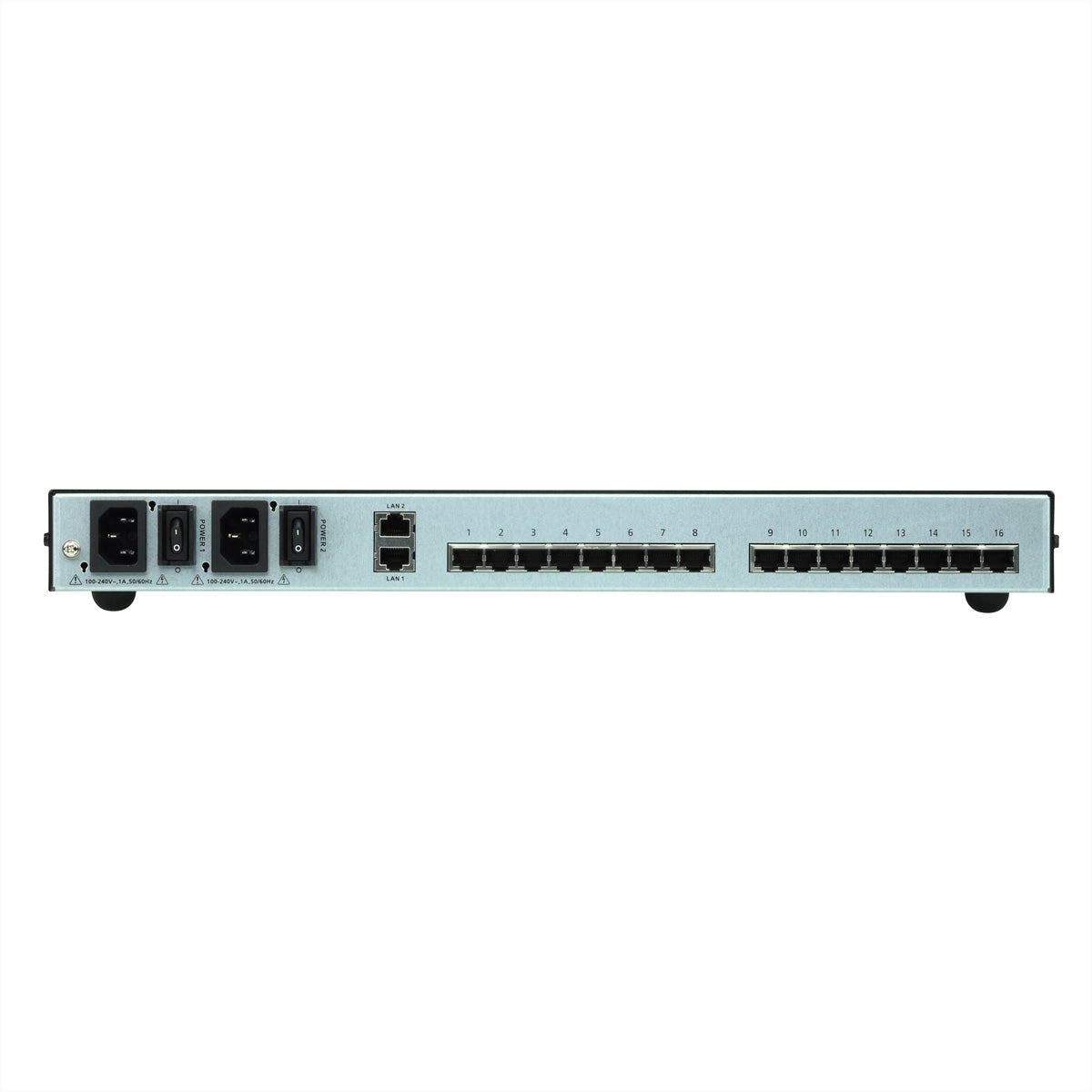 ATEN SN0116CO – Serieller Konsolenserver – 16×Seriell (RJ-45), 3×USB 2.0, Dual-LAN, Dual-Netzteil, Schwarz