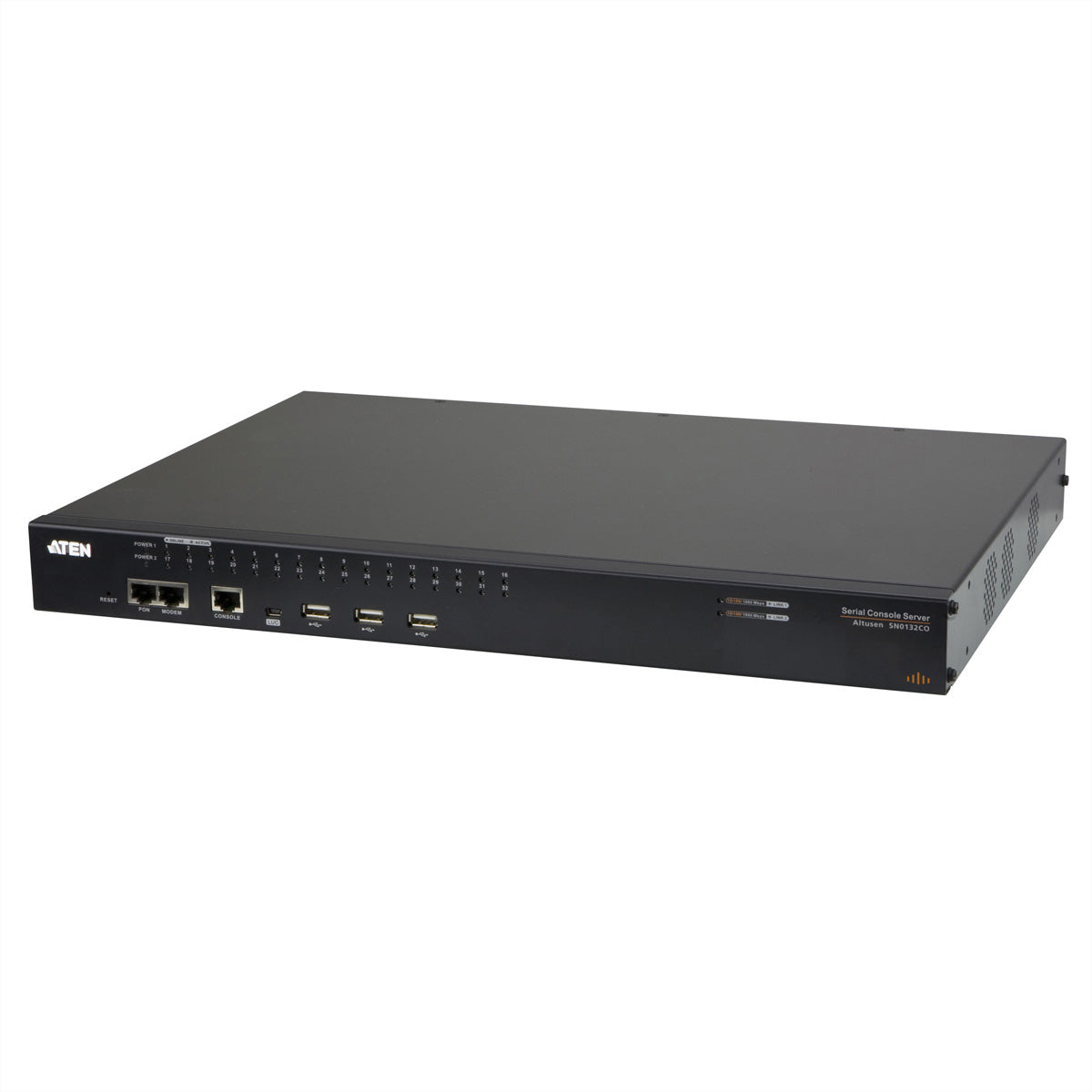 ATEN SN0132CO – Serieller Konsolen-Server – 32×RJ-45, Dual-Strom/Dual-LAN, 1U, Schwarz