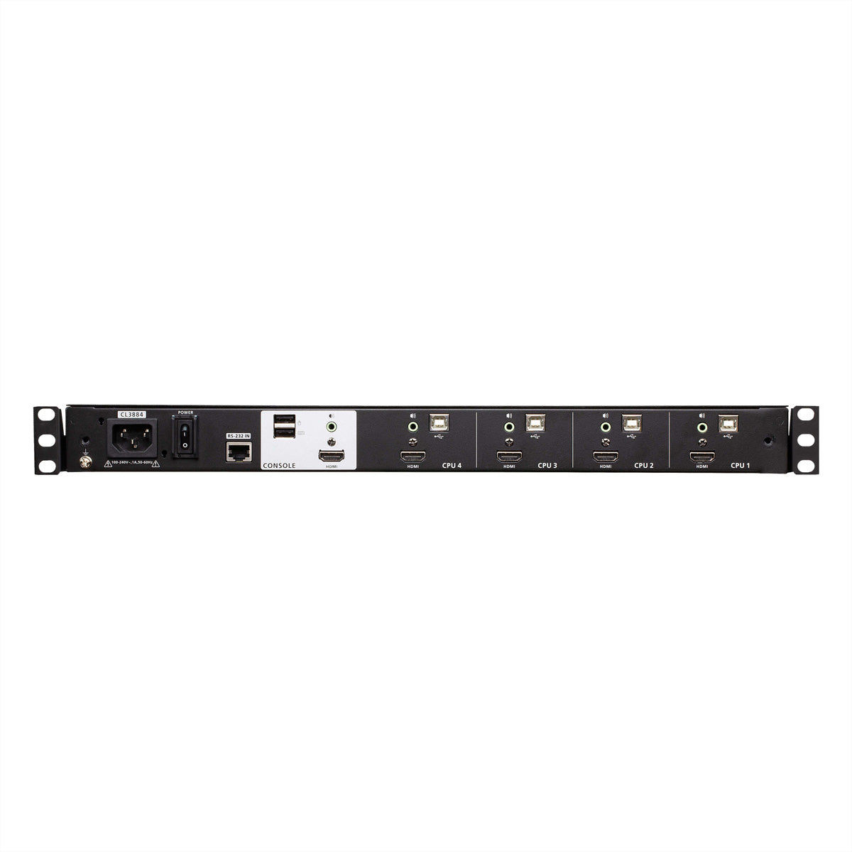 ATEN CL3884NW KVM-Switch – USB, 5× HDMI, 3× USB-A, 4× USB-B, 3,5 mm Audio, für Windows/Mac/Linux