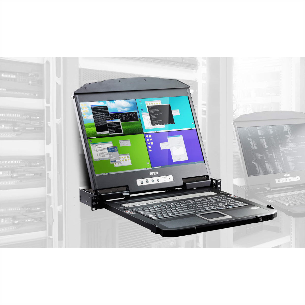 ATEN CL3884NW – KVM-Konsole (1U) – 18,5", 1920 × 1200, HDMI, USB