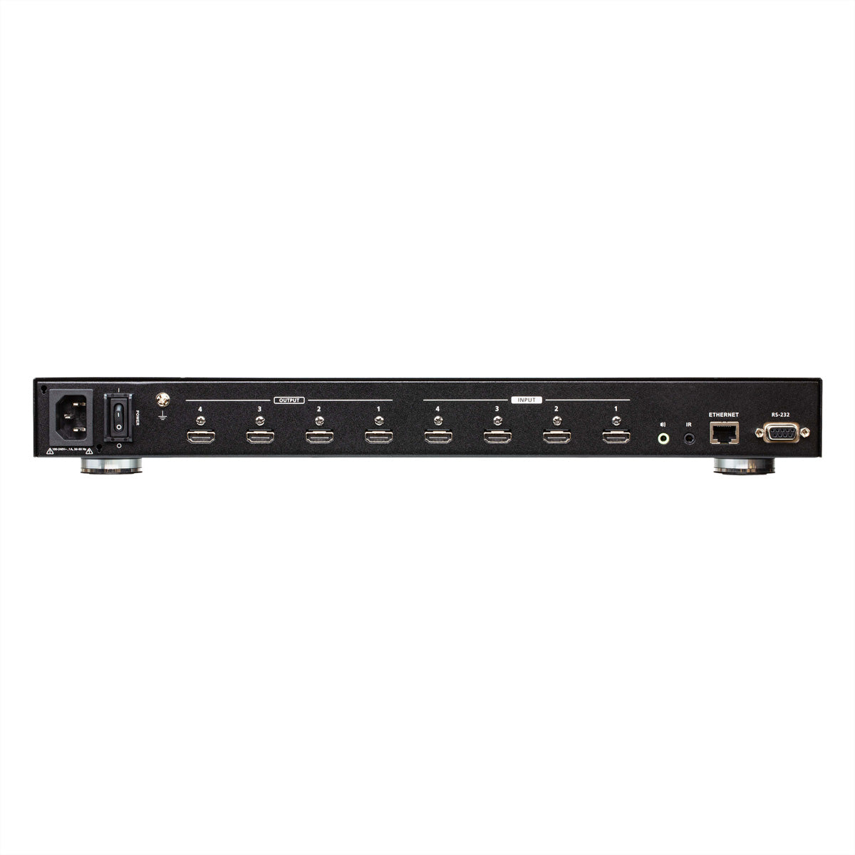 ATEN VM6404HB – 4×4 HDMI-Matrix, 4K60, HDMI 2.0, RS-232/Ethernet/IR/Fronttasten