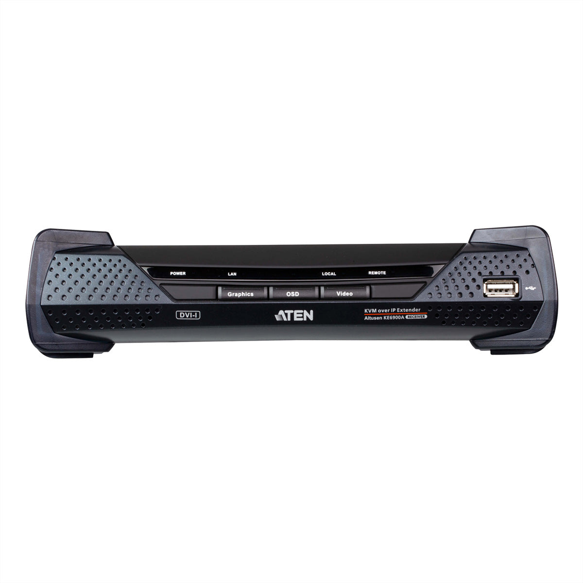 ATEN KE6900AR – KVM über IP Empfänger, DVI-I, USB-A, 1920×1200@60 Hz, 10 km, RS-232