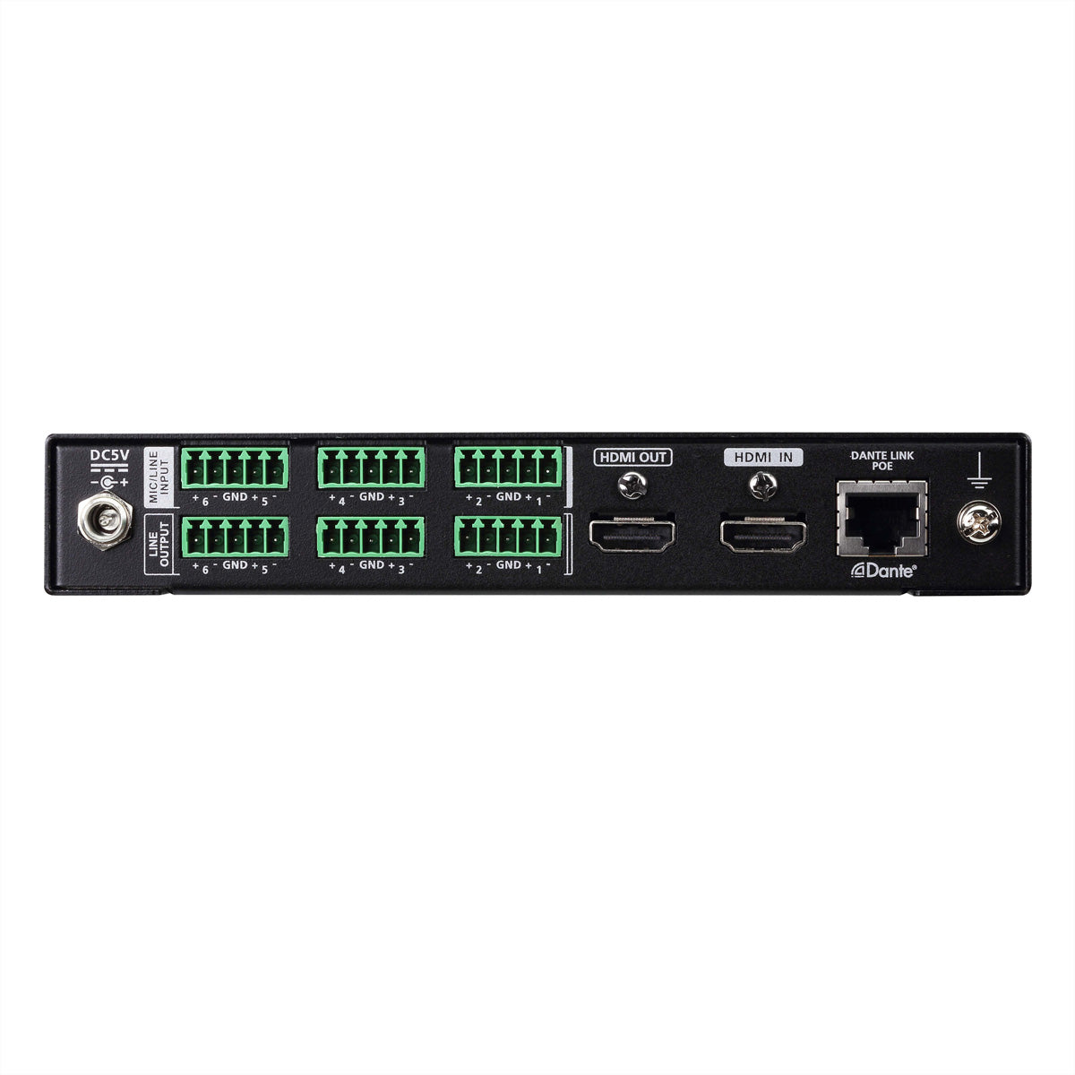 ATEN VE66DTH – 6×6 Dante-Audioschnittstelle, HDMI 2.0, 4K@60 Hz, PoE, HDCP 2.2