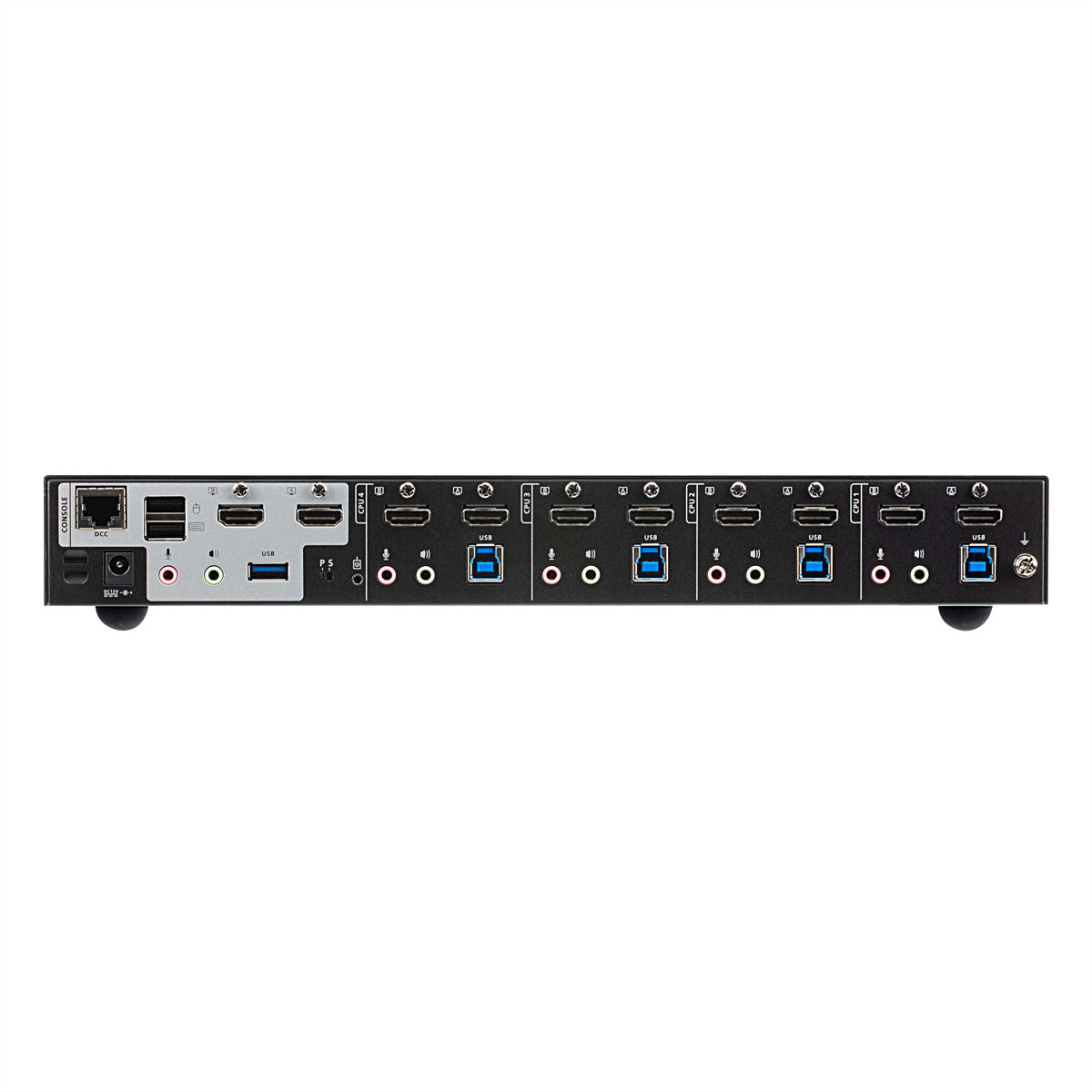 ATEN CS1844 – KVM-Switch (HDMI) – 4-Port Dual-View, 2×HDMI Konsole, USB-Hub 5 Gbit/s, 4K DCI 4096×2160 bei 60