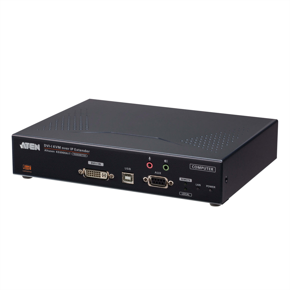 ATEN KE6900AiT – KVM-Extender (DVI) – Sender – 1×DVI-I, 1×RJ45, Rackfähig, Schwarz