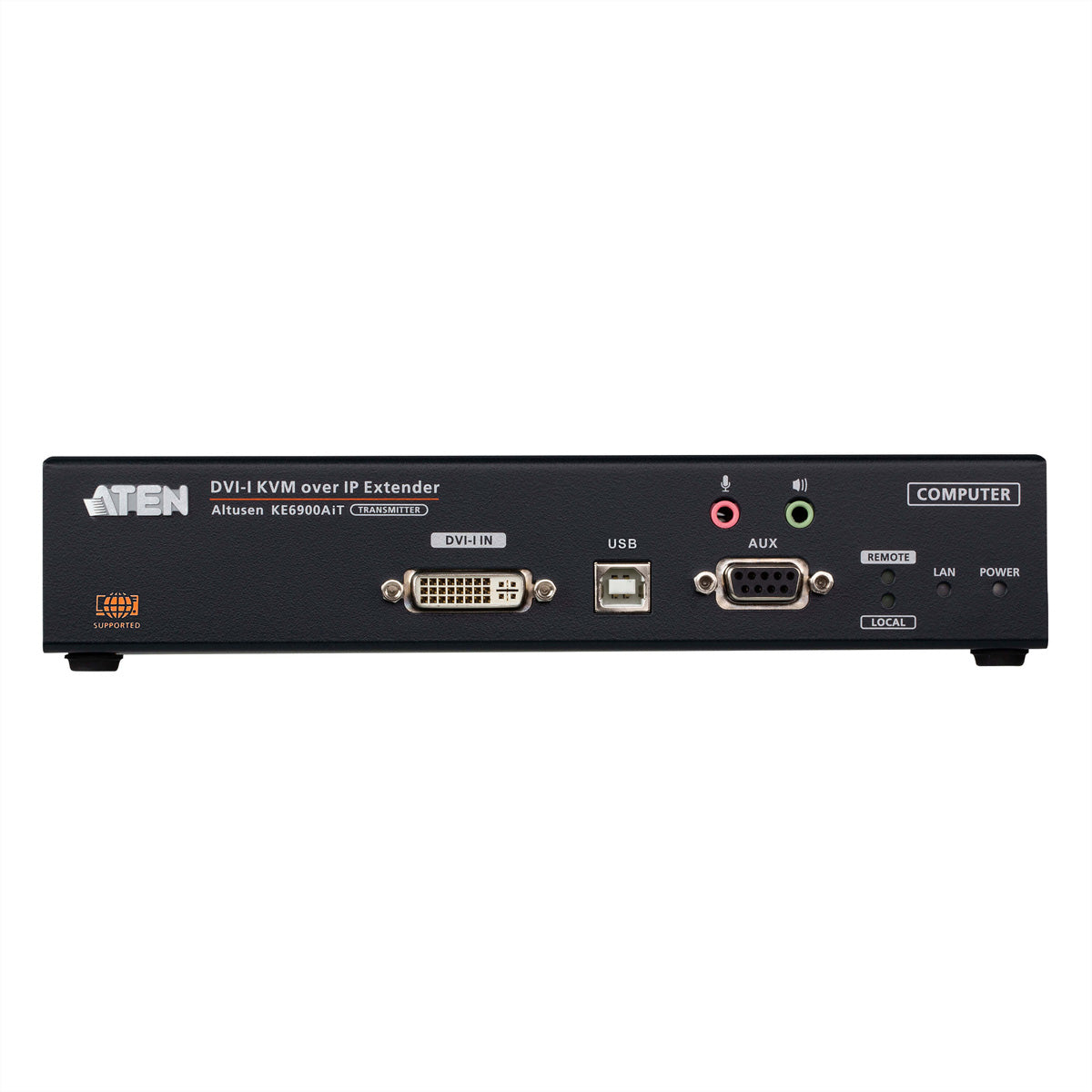 ATEN KE6900AiT – KVM-Extender (DVI) – Sender – 1×DVI-I, 1×RJ45, Rackfähig, Schwarz