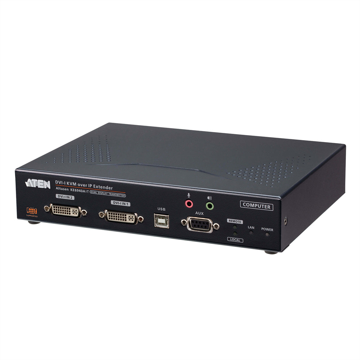 ATEN KE6940AIT – DVI-I Dual-Display KVM over IP Sender, 2× DVI-I, 1920 × 1200@60 Hz, Netzwerk-Failover