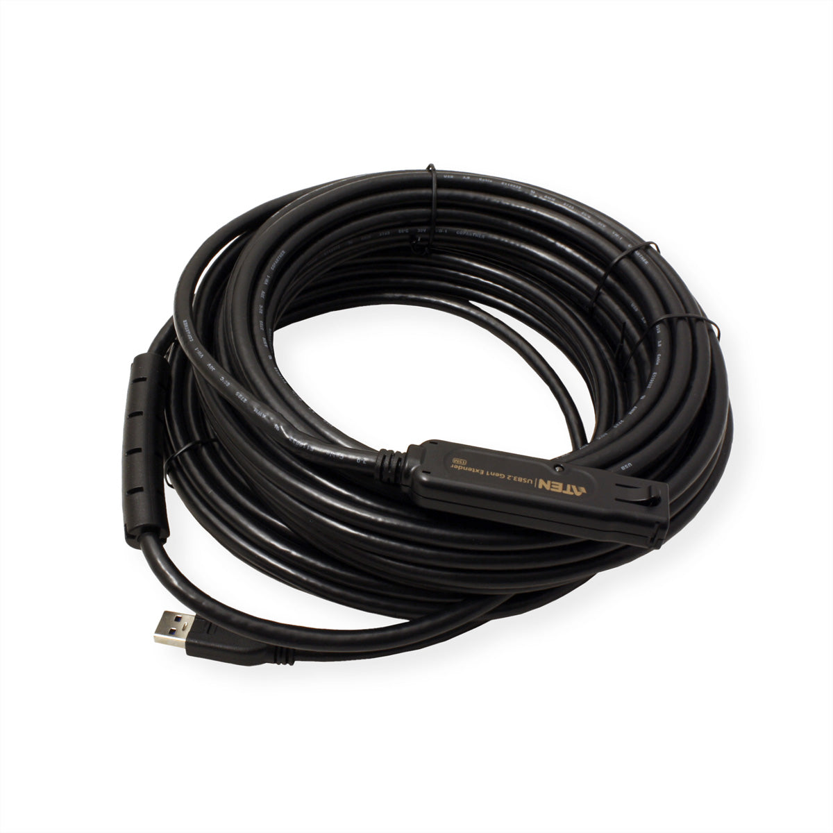 ATEN USB-A Verlängerungskabel (Stecker auf Buchse) – USB 3.2 Gen 1 (5 Gbit/s) – 15 m – Aktiv – Schwarz