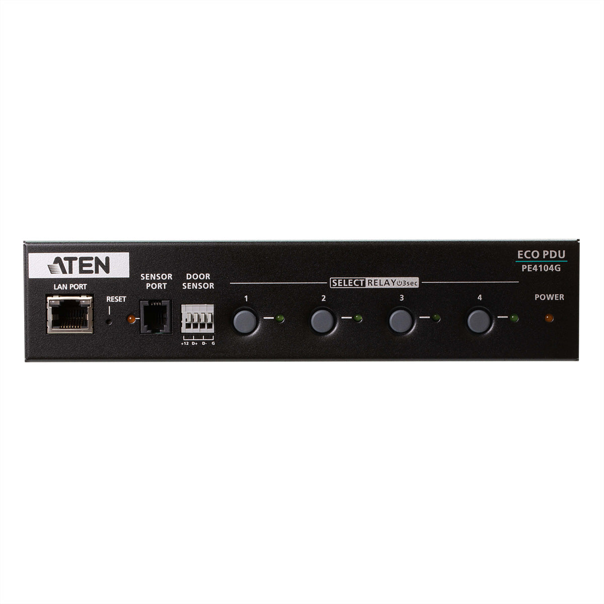ATEN PE4104G IP Power Switch C13×4 – 1U Rack, IEC C14 Eingang, 3 m Kabel – Schwarz