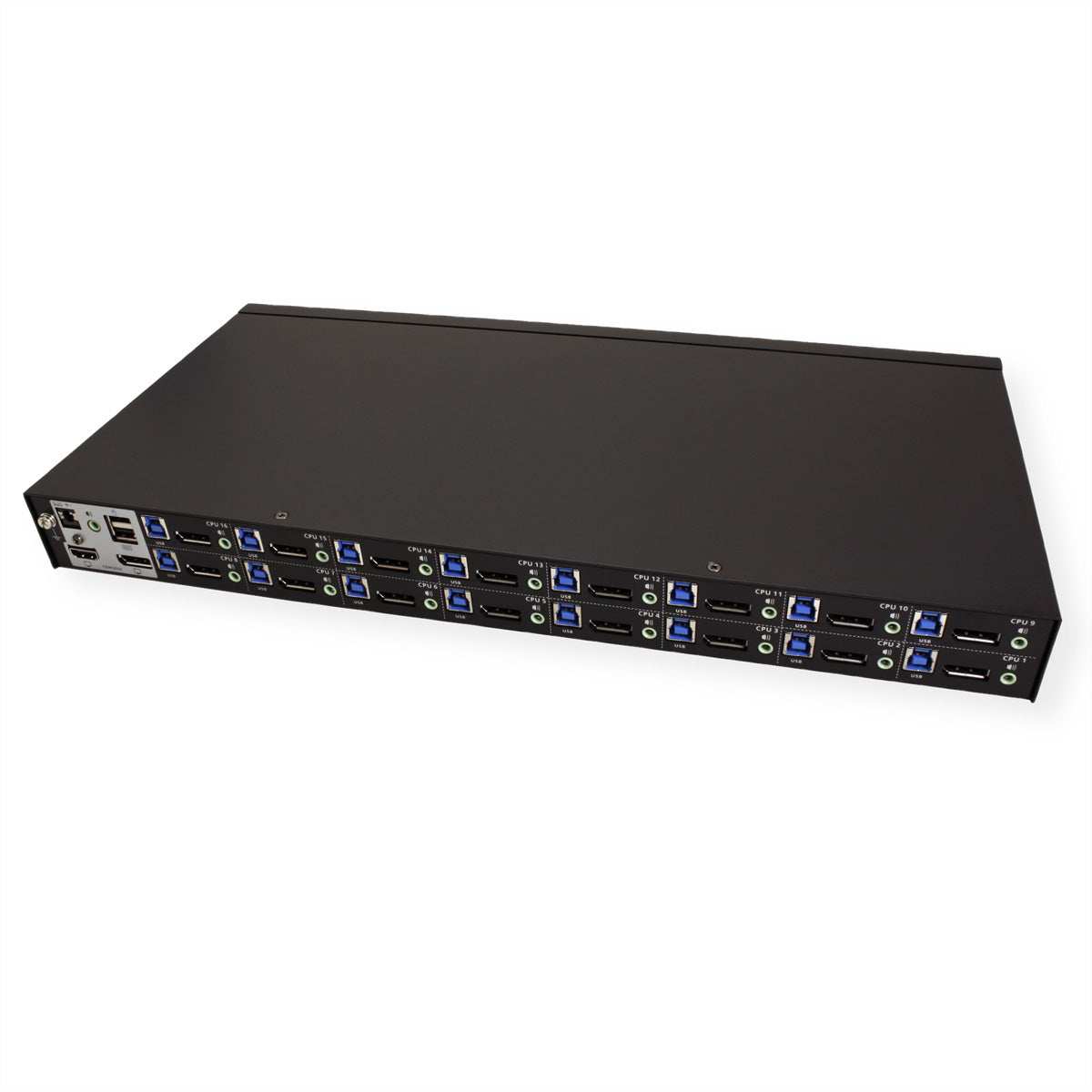 ATEN CS19216 KVM-Switch – DP, 16× DP, 2× USB-A, 3,5 mm Audio, für Windows/Mac/Linux