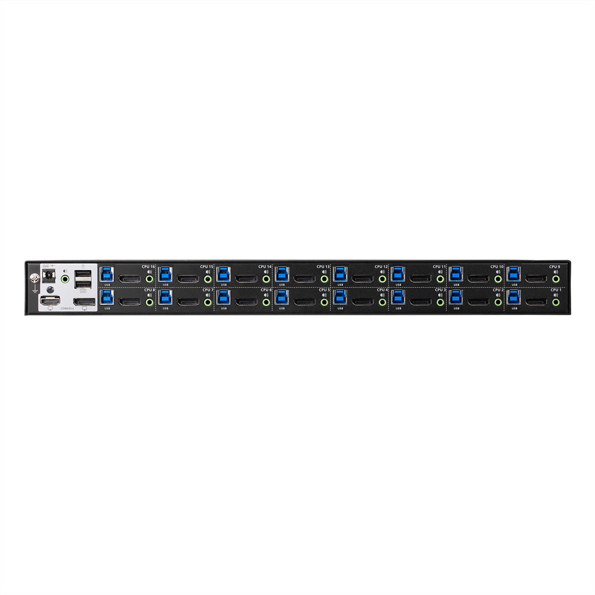 ATEN CS19216 KVM-Switch – DP, 16× DP, 2× USB-A, 3,5 mm Audio, für Windows/Mac/Linux