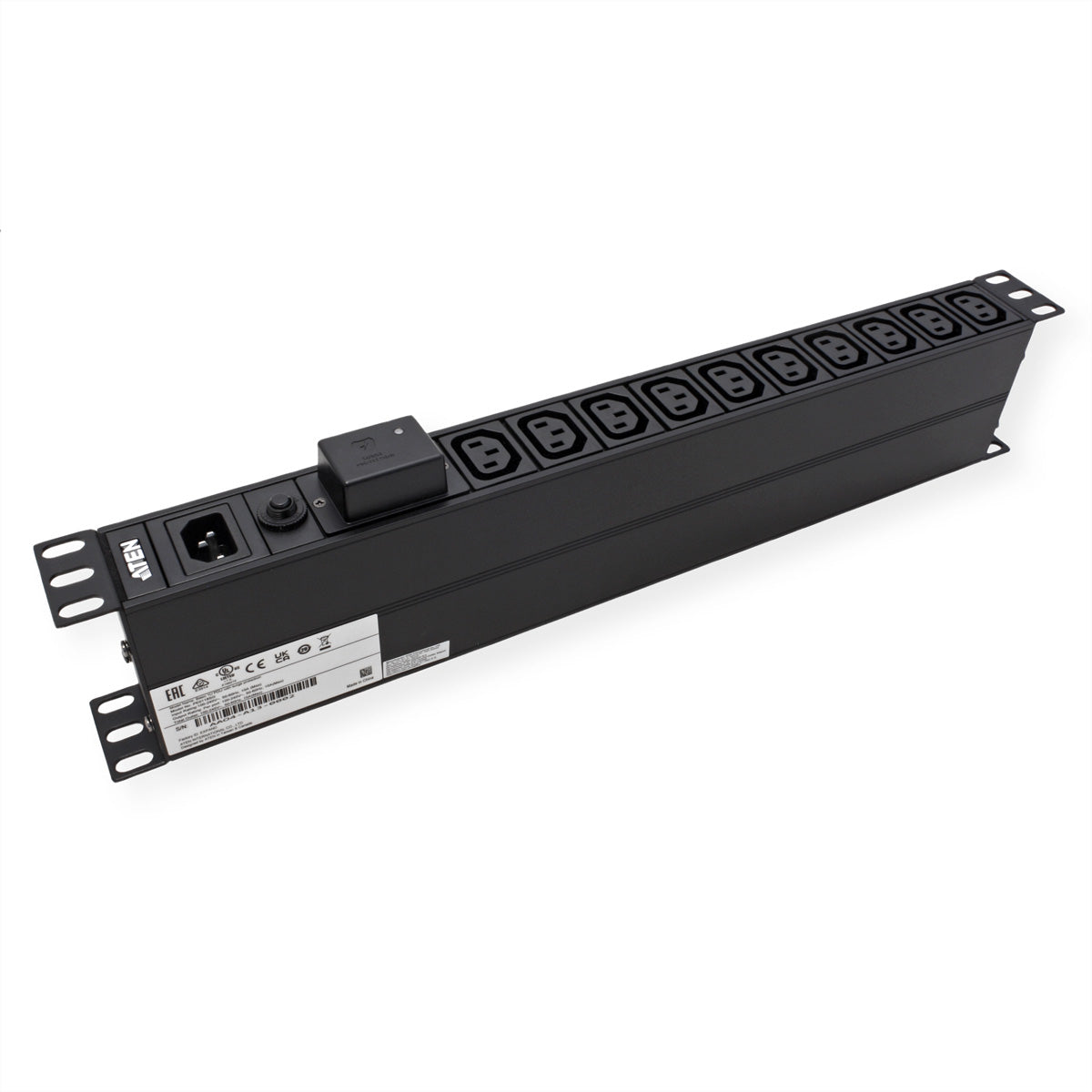 ATEN PE0118SG – Rack-PDU Basic, 18× IEC C13, 10 A, 3 m, Rack 1U, mit Überspannungsschutz