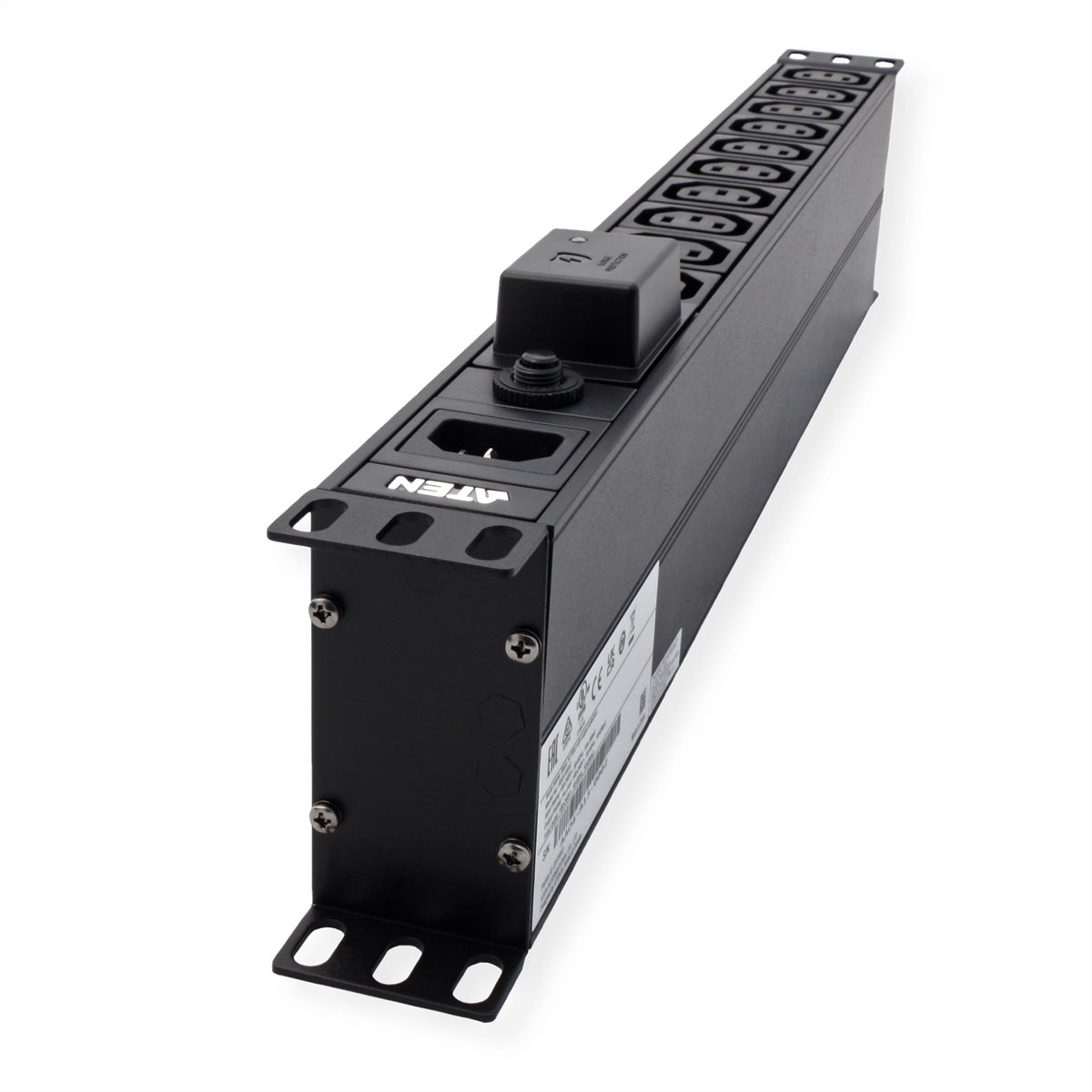 ATEN PE0118SG – Rack-PDU Basic, 18× IEC C13, 10 A, 3 m, Rack 1U, mit Überspannungsschutz