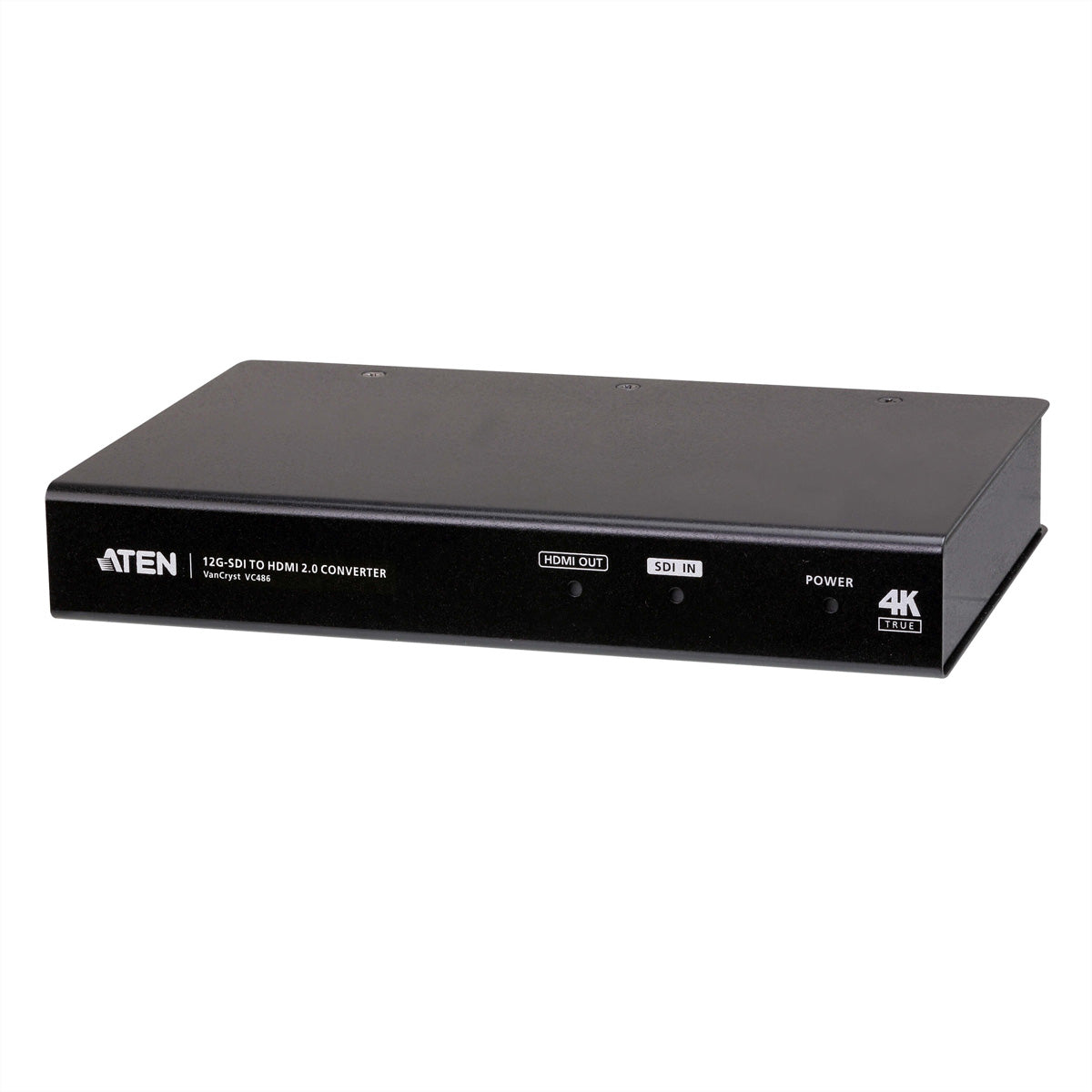 ATEN VC486 Adapter 12G-SDI zu HDMI – 4K (3840 × 2160), bis 45 m (12G-SDI), Neutaktung, RCA, Schwarz