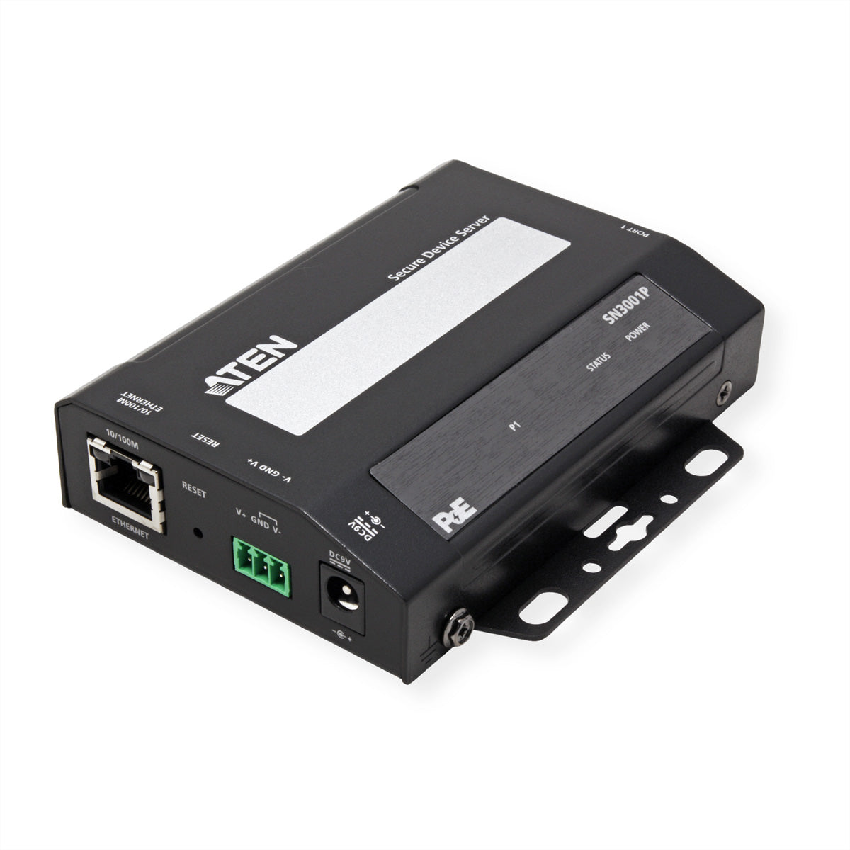 ATEN SN3001P – Serial-over-IP-Einheit – 1× RS-232, 1× RJ-45, Metallgehäuse, DIN-Schiene