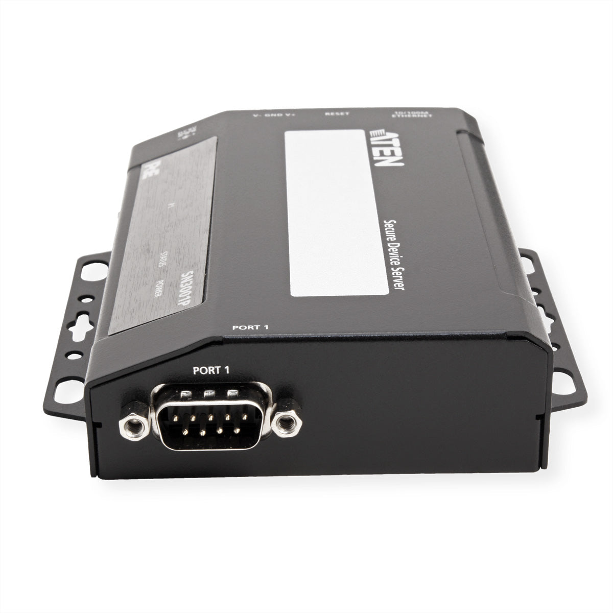 ATEN SN3001P – Serial-over-IP-Einheit – 1× RS-232, 1× RJ-45, Metallgehäuse, DIN-Schiene