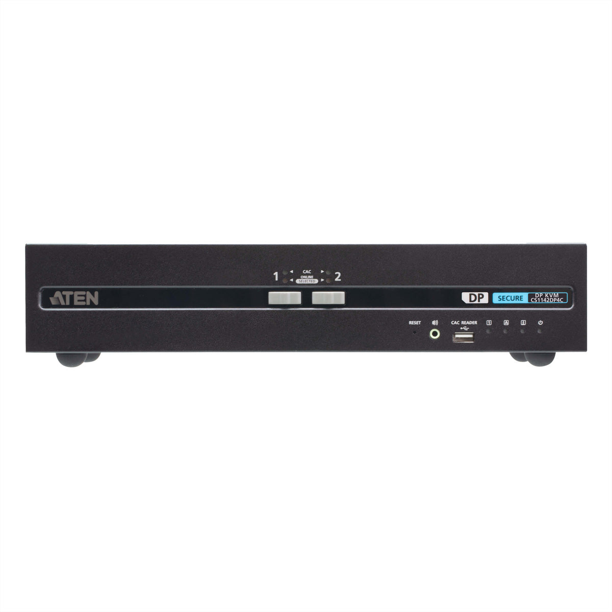 ATEN 2-Port DP Secure KVM-Switch – 4K/60 Hz, USB 2.0-Hub, Audio, PSD PP v4.0