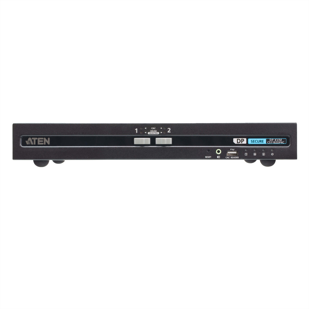 ATEN CS1182DP4C – 2-Port DP Secure KVM-Switch, Dual-View – 3840 × 2160, USB 2.0-Hub, Audio, NIAP/PP v4.0