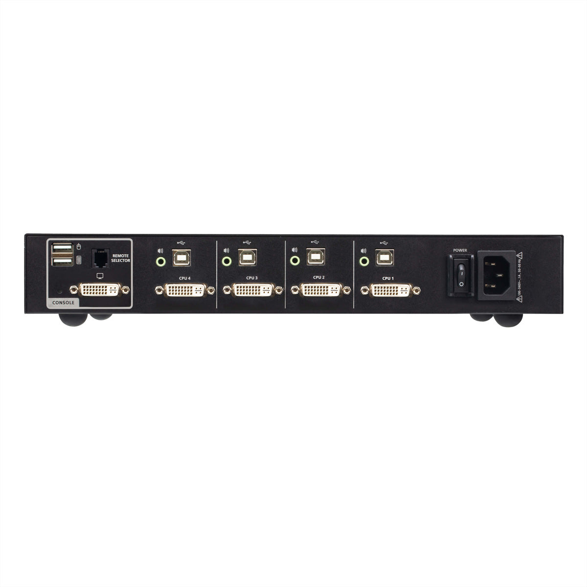 ATEN CS1184D4 KVM-Switch – DVI, 2× USB-A, 4× USB-B, 3,5 mm Audio