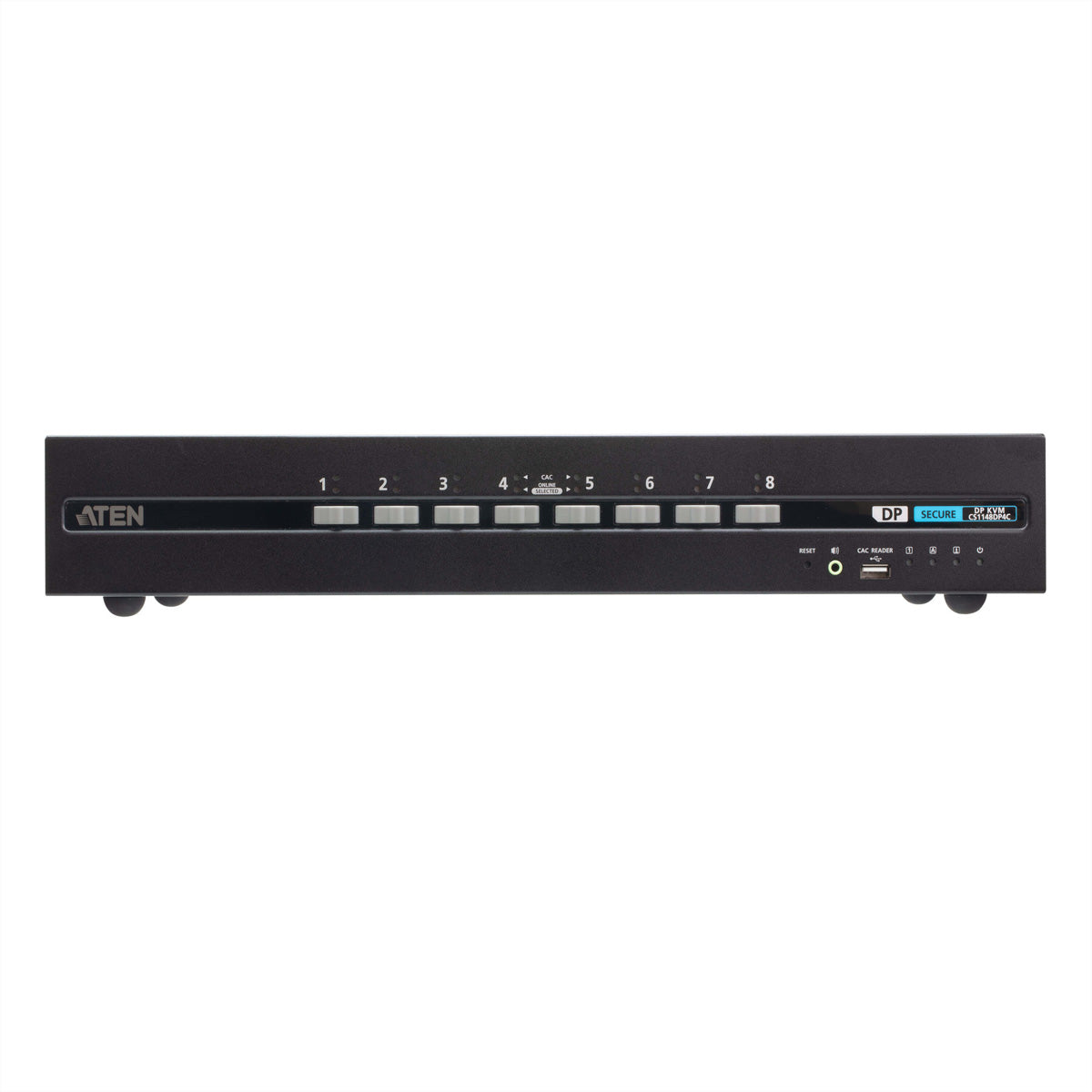 ATEN CS1148DP4C – 8-Port DP Dual-View Secure KVM-Switch – 4K/30 Hz, USB 2.0-Hub, Audio, NIAP/PP v4.0