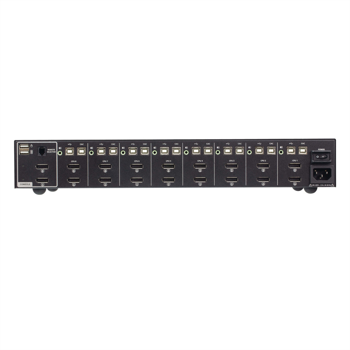 ATEN CS1148DP4C – 8-Port DP Dual-View Secure KVM-Switch – 4K/30 Hz, USB 2.0-Hub, Audio, NIAP/PP v4.0