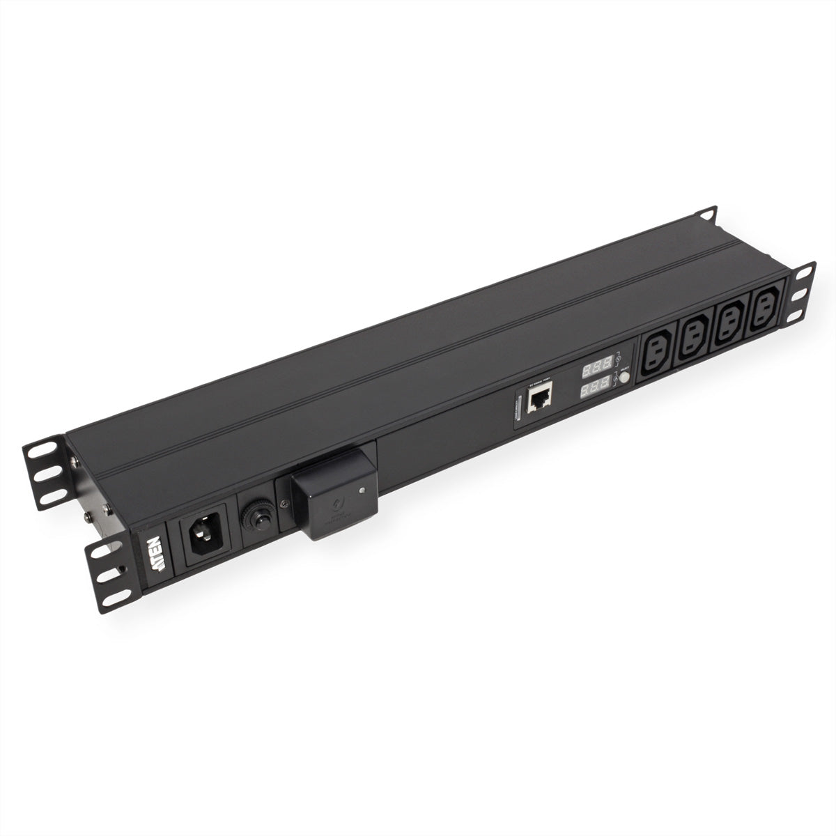 ATEN Rack-PDU – Überwacht, LCD, Rack 1U, 10 A 100–240 V, 18×C13, C14, 3 m