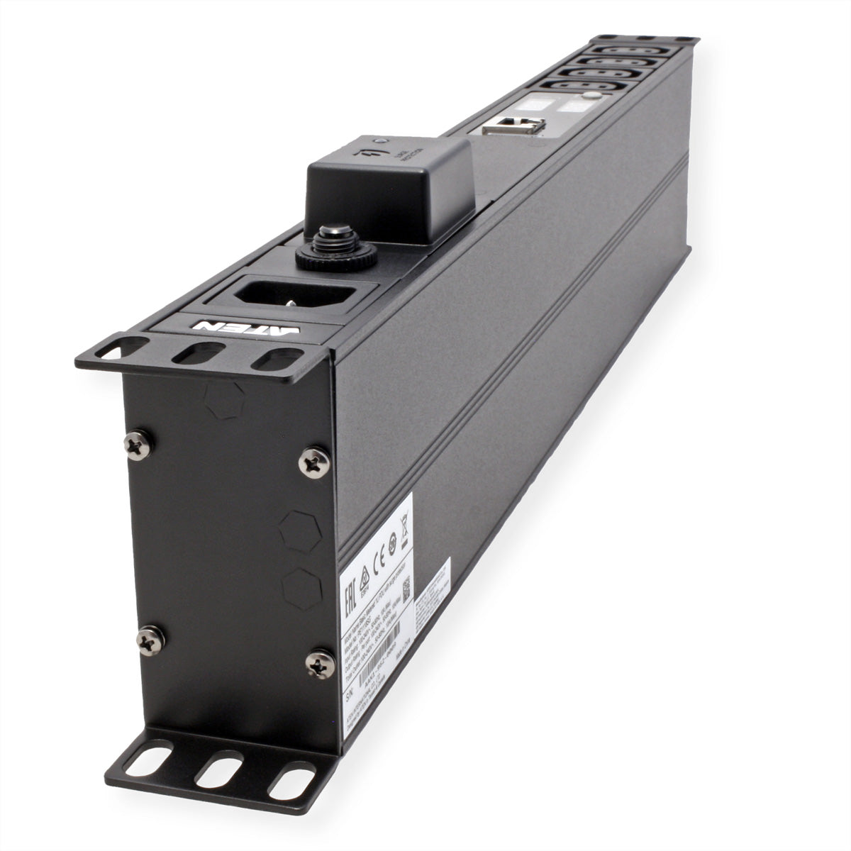 ATEN Rack-PDU – Überwacht, LCD, Rack 1U, 10 A 100–240 V, 18×C13, C14, 3 m