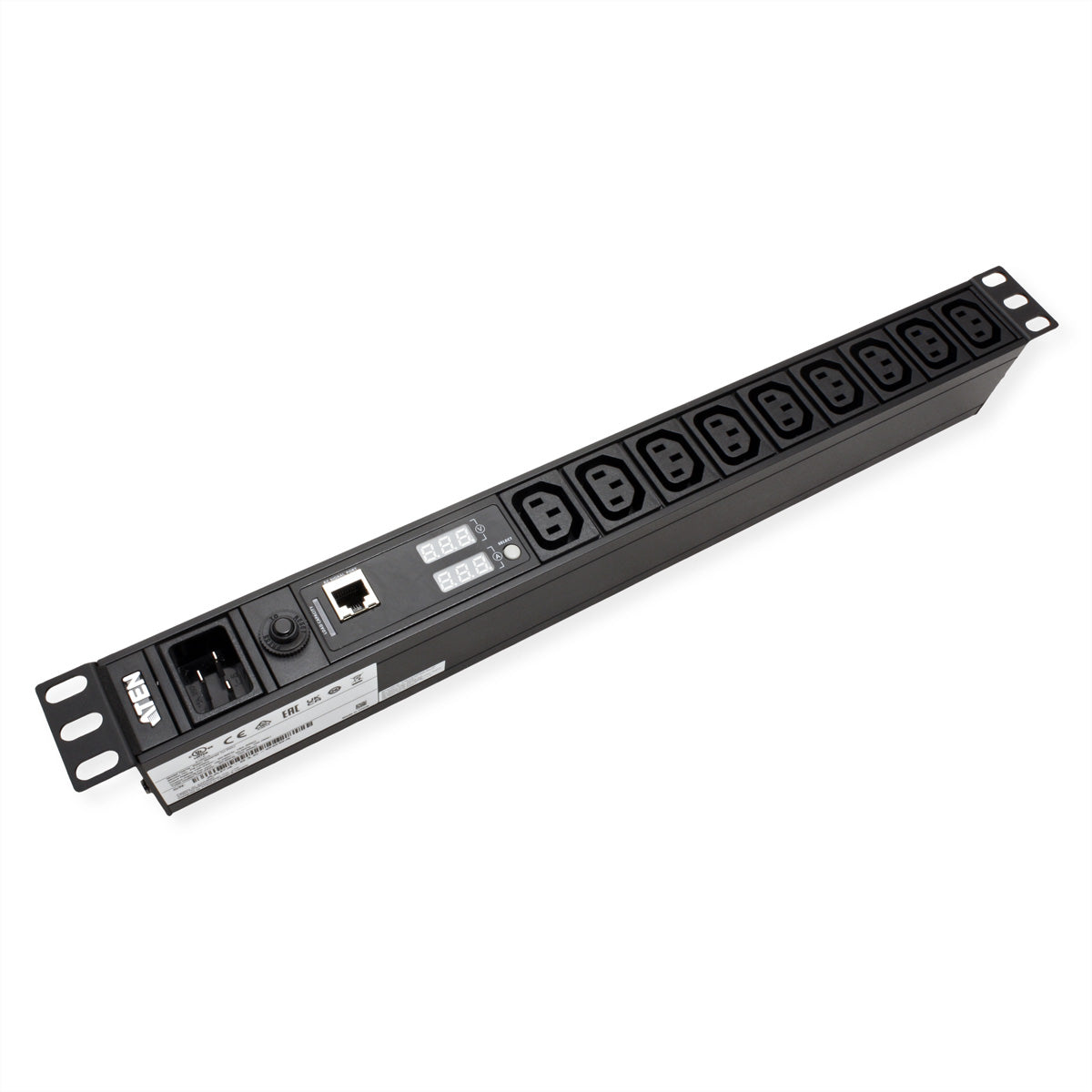 ATEN PE1209G PDU 3840 W – mit Messfunktion, Überstromschutz – 1U Rack – C13×9, Eingang IEC C20