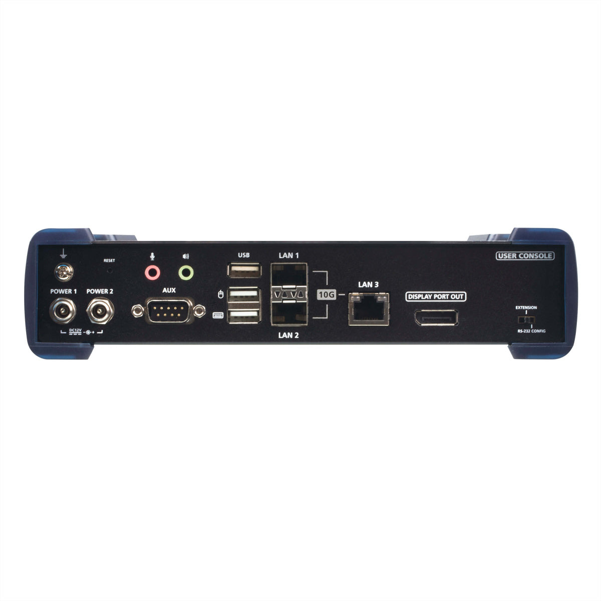 ATEN KX9970R – DisplayPort KVM over IP Empfänger, über IP, 1× DP, 2× SFP, 4× USB‑A, RS‑232, 5K@60 Hz, HDR